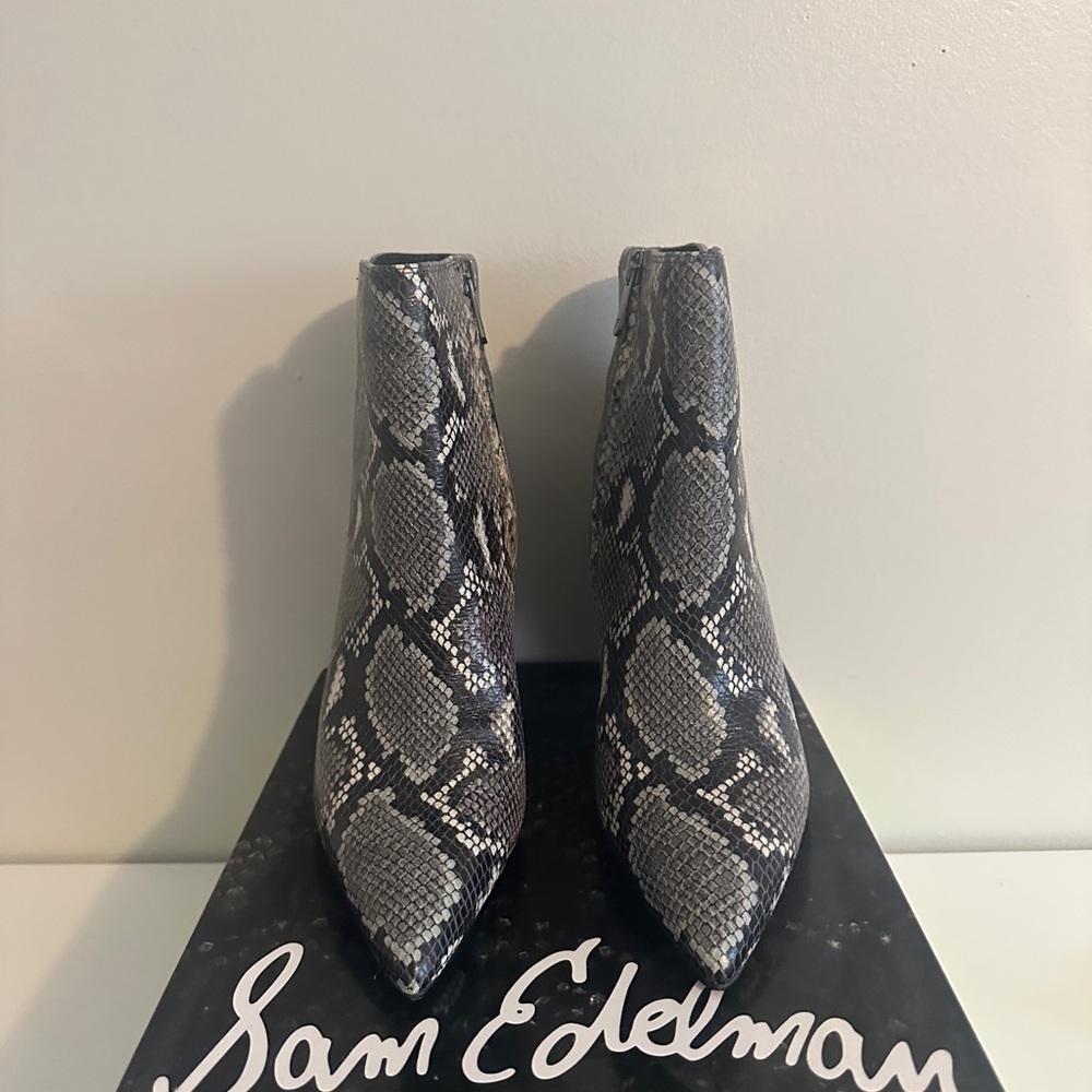 Sam Edelman Black Ankle Booties with Textured Design